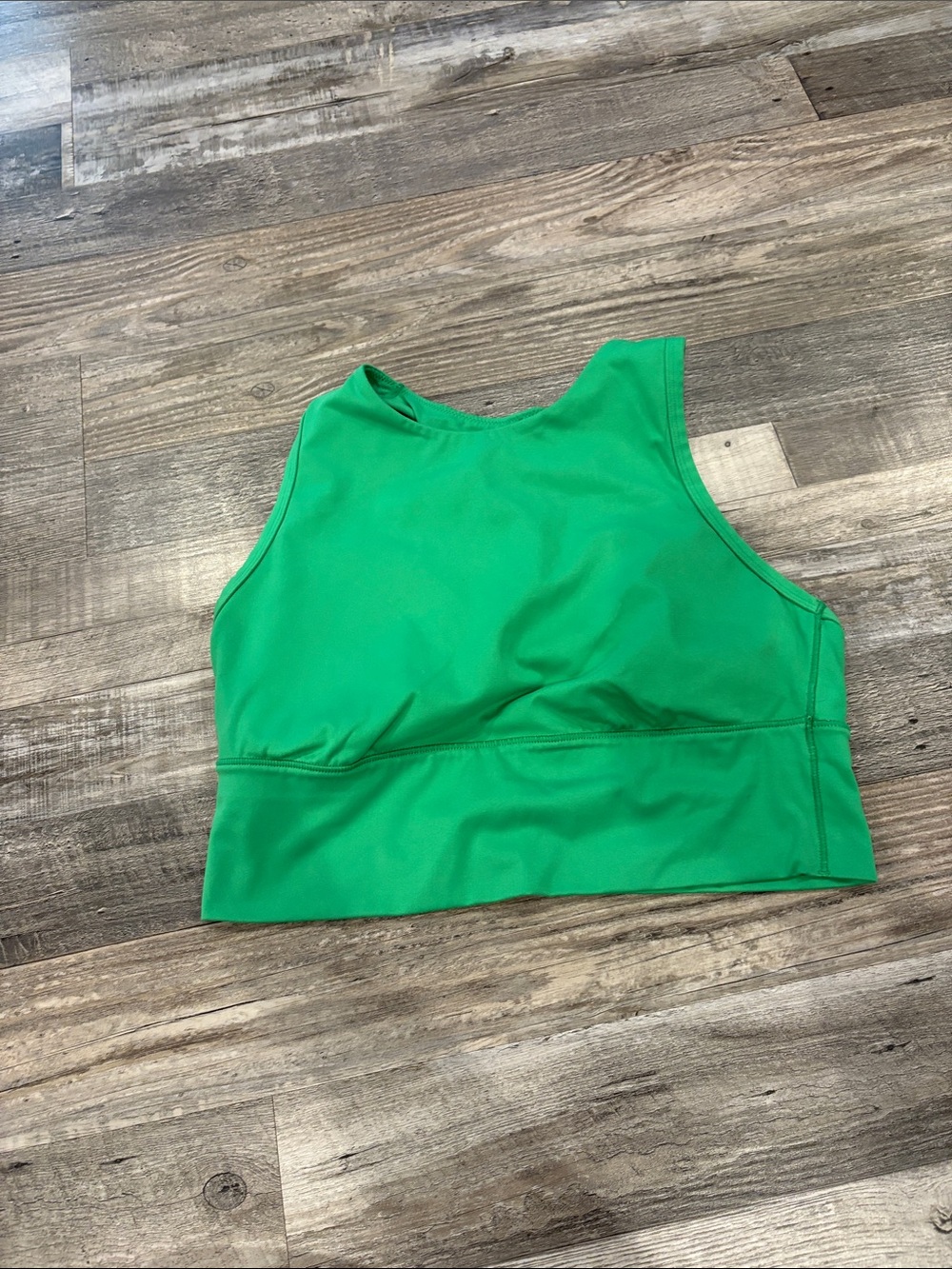 all in motion Green High-Neck Crop Tank